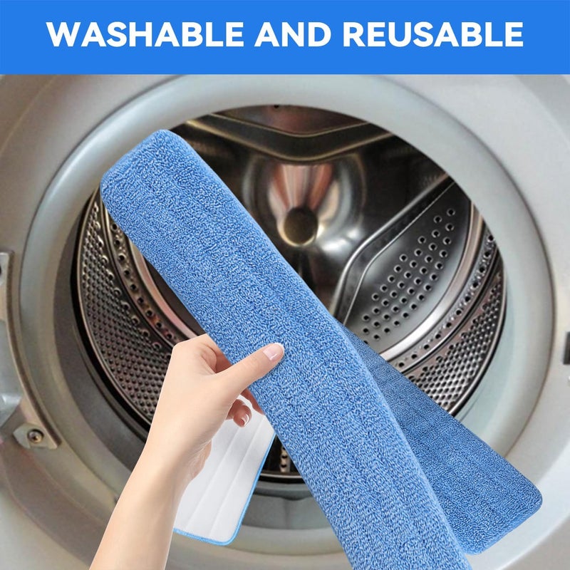 BeiLan 48" Microfiber Pad for Rubbermaid Commercial 48 Inch Mop Head - 4 Pack Replacement Wet & Dry Commercial Reusable Cleaning Mop Refills Fit for Any Microfiber Flat Mop System 48" - Image 3